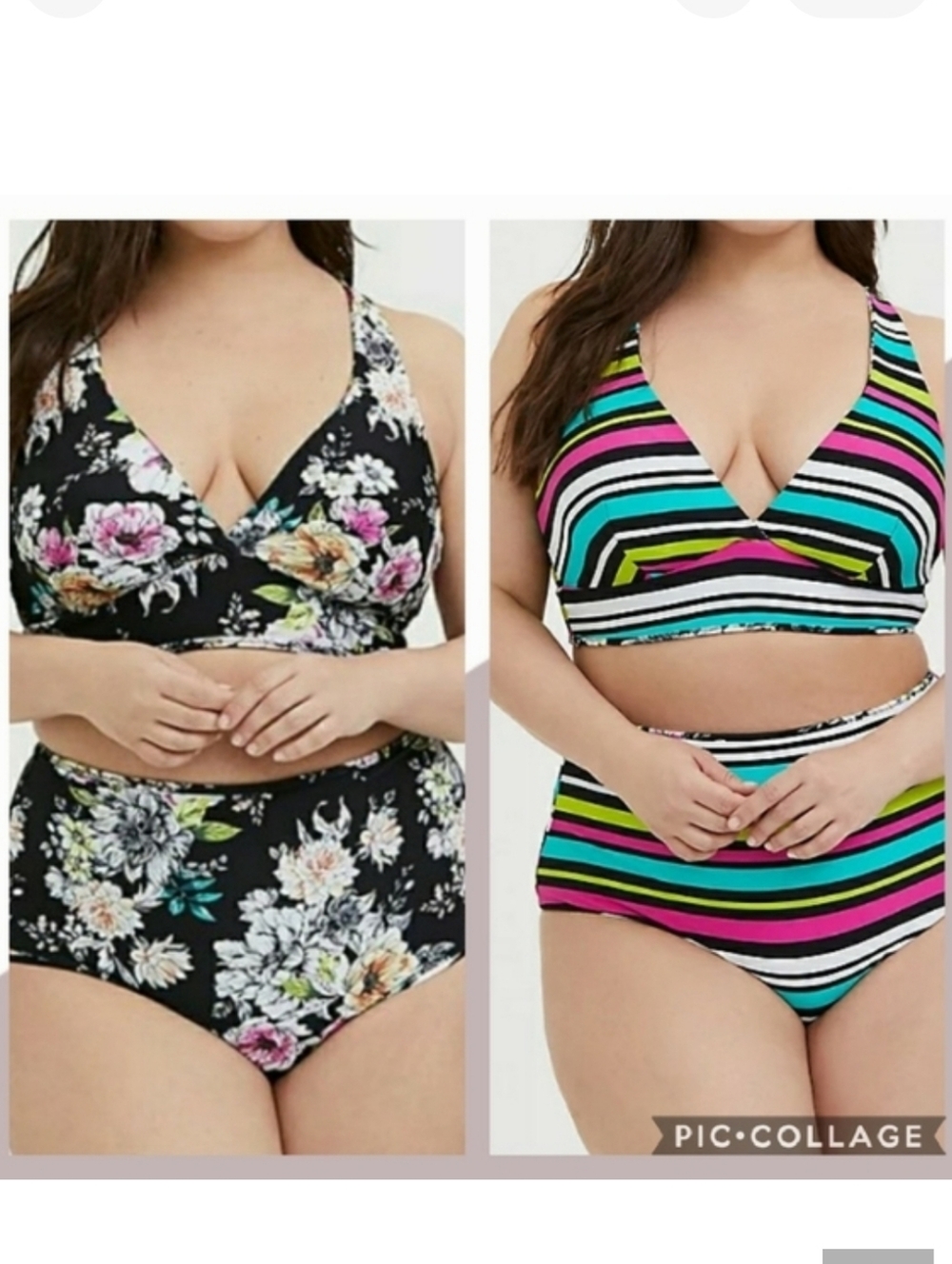 🆕 4X REVERSIBLE! Black Floral & Stripe 2 Piece Set 4x